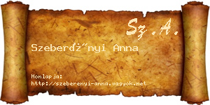 Szeberényi Anna névjegykártya